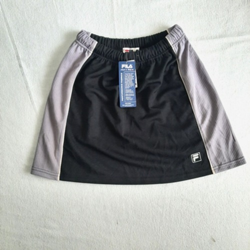 Fila Womens Athletica Skirt Size M lavender black stretch waist NWT Made Italy